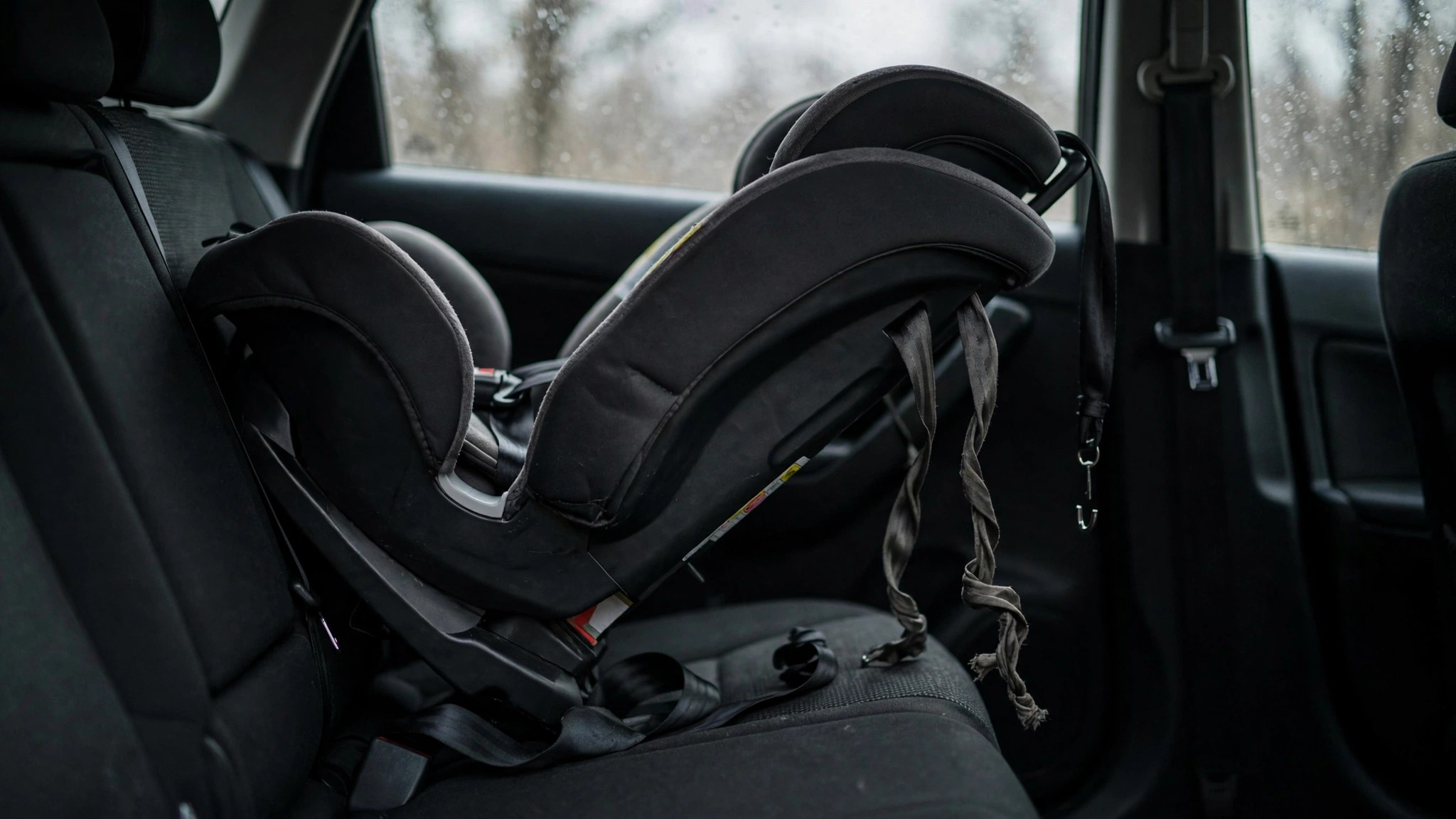 Child car seat installed incorrectly