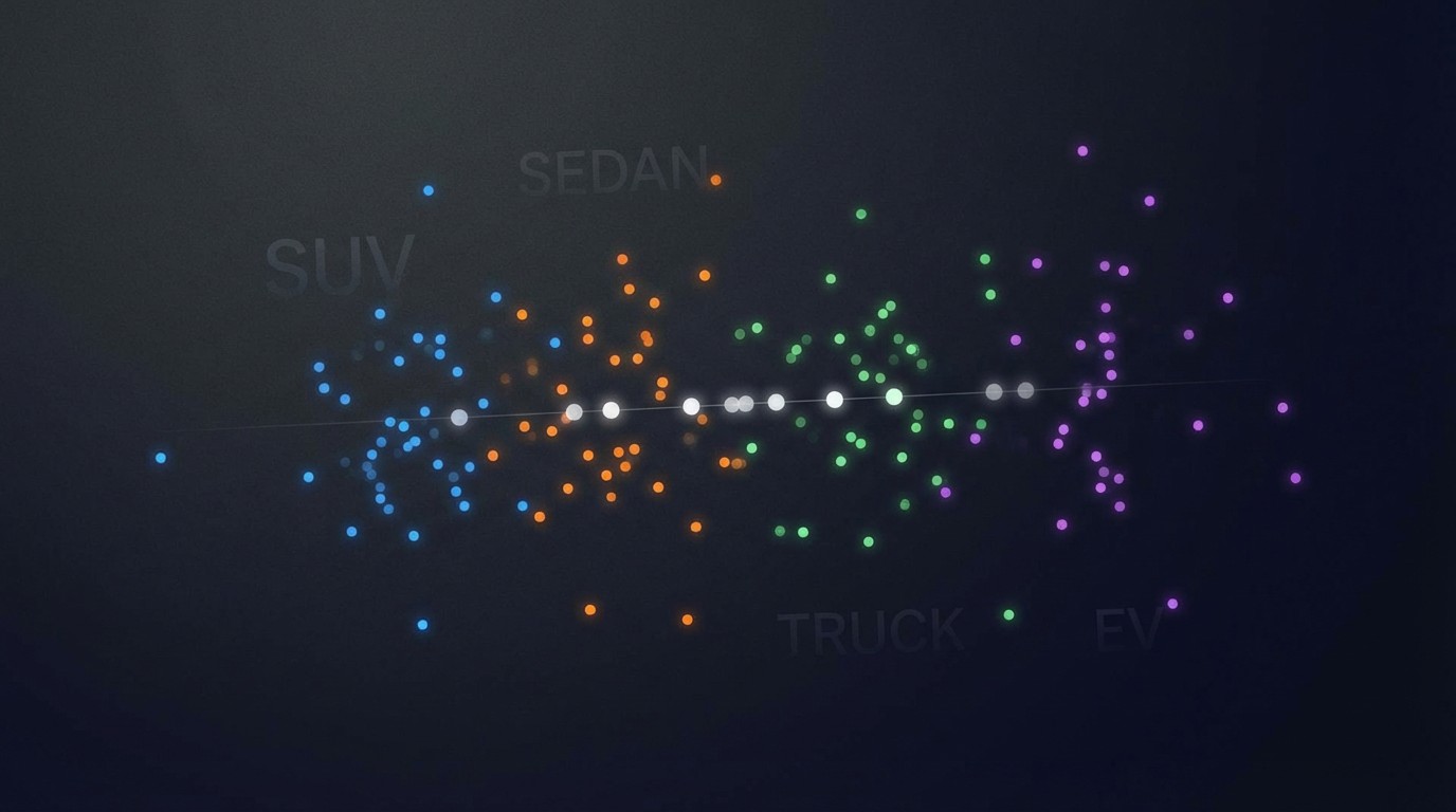 Scatter plot showing overlapping death rate distributions for SUVs and sedans, with extreme outliers in both classes