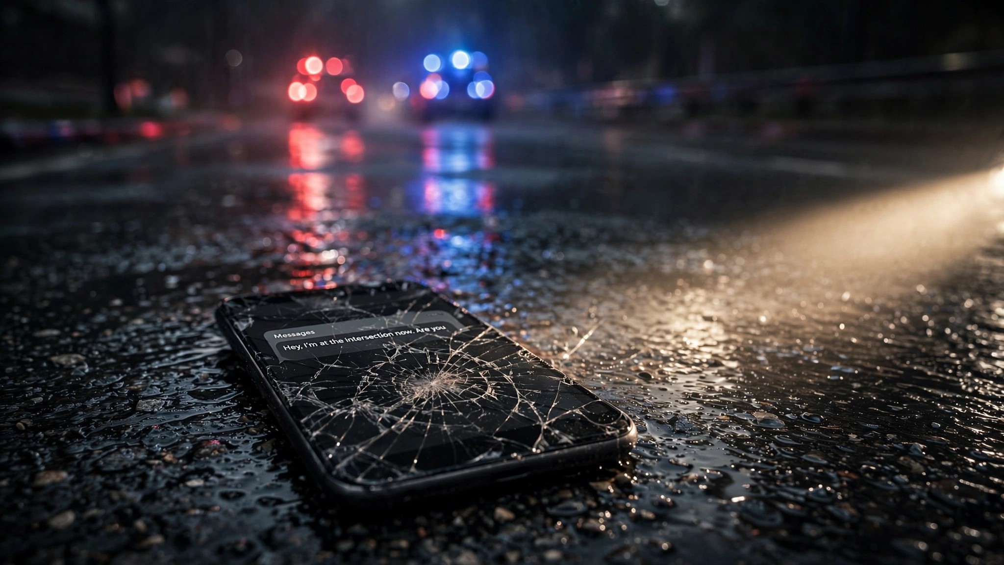 A cracked smartphone screen superimposed over a highway at dusk, with fading road signs representing decaying ban effectiveness