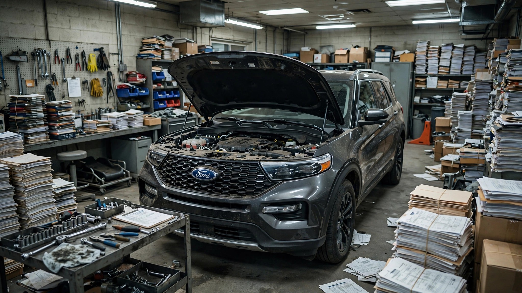 Ford Explorer under recall with NHTSA data overlay