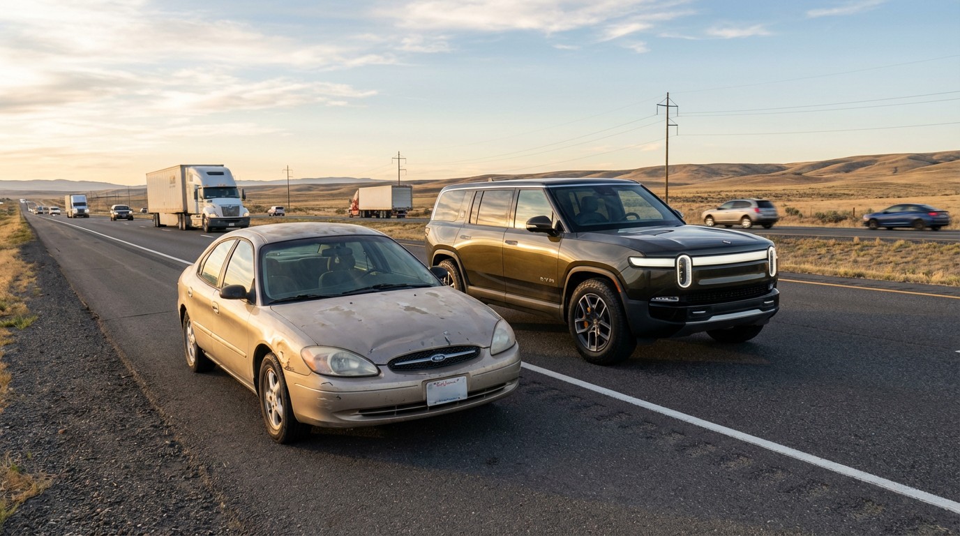 Fleet turnover lag between old and new vehicles