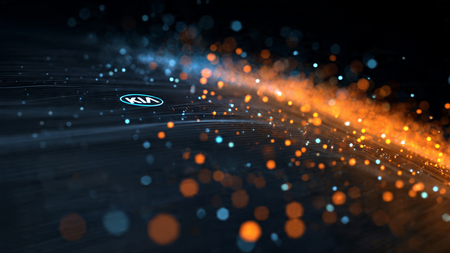 Abstract data visualization showing Kia models clustered at the low end of a fatality rate spectrum while other major brands scatter across higher values