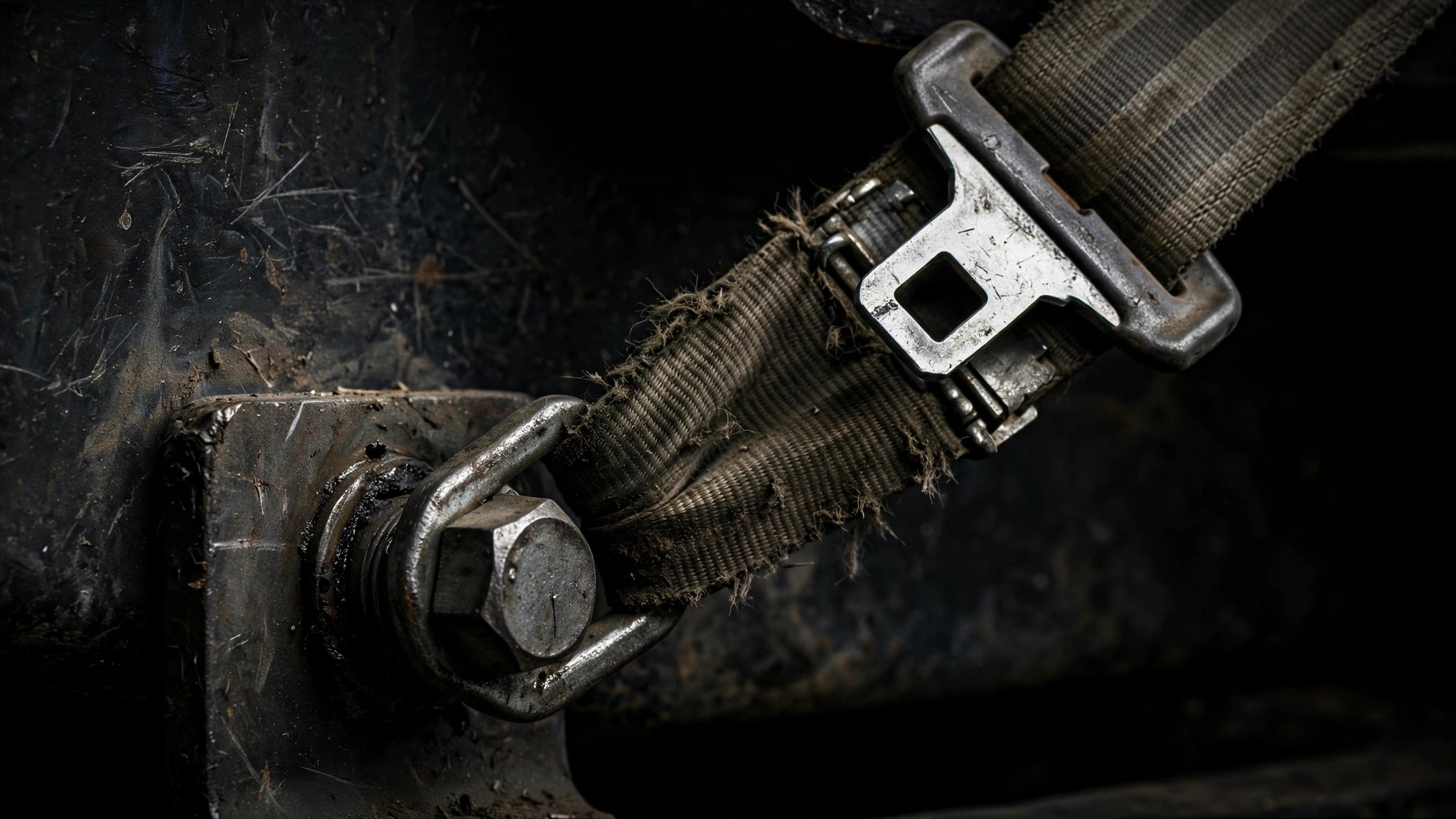 Heavy truck seatbelt anchor bolt