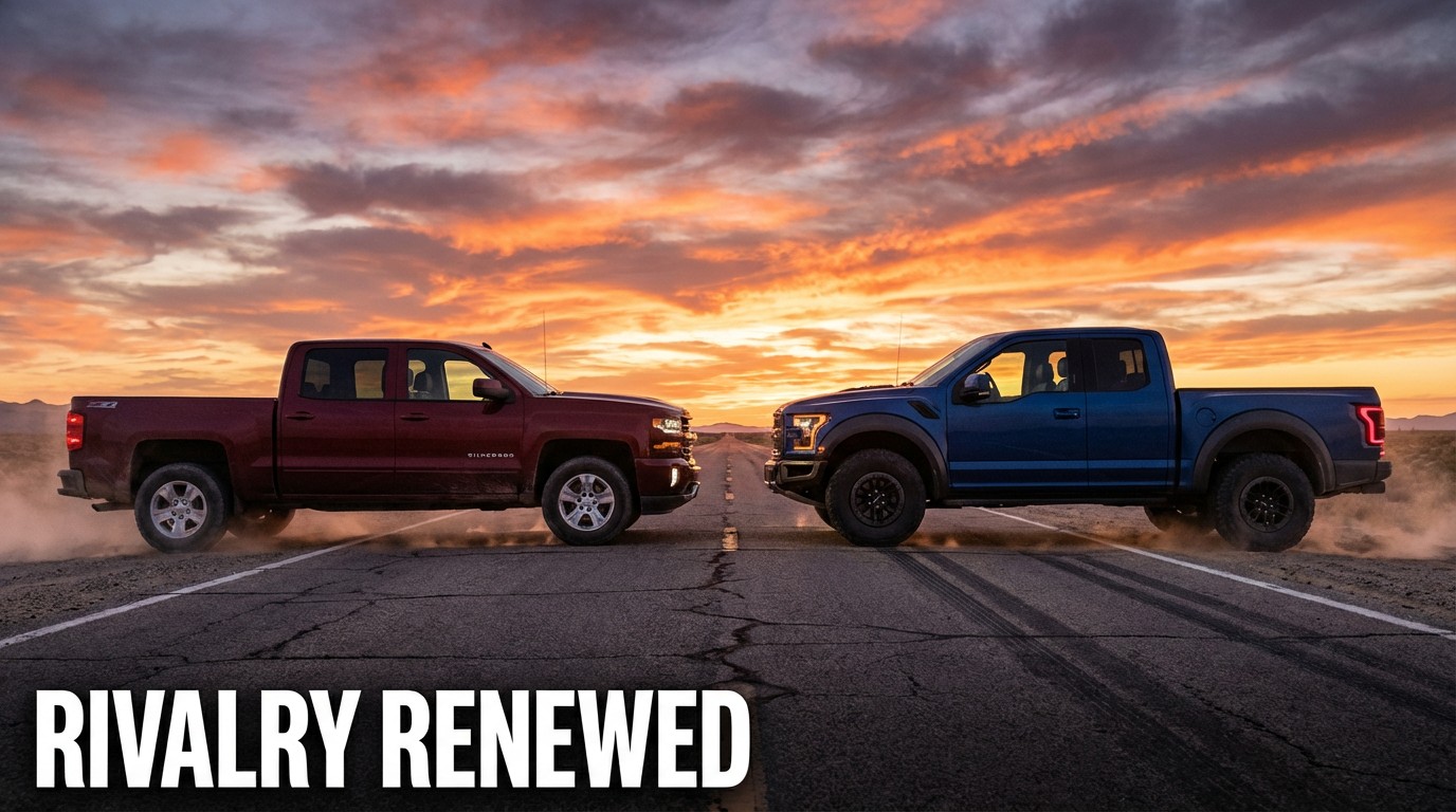 Chevrolet Silverado and Ford F-150 facing off
