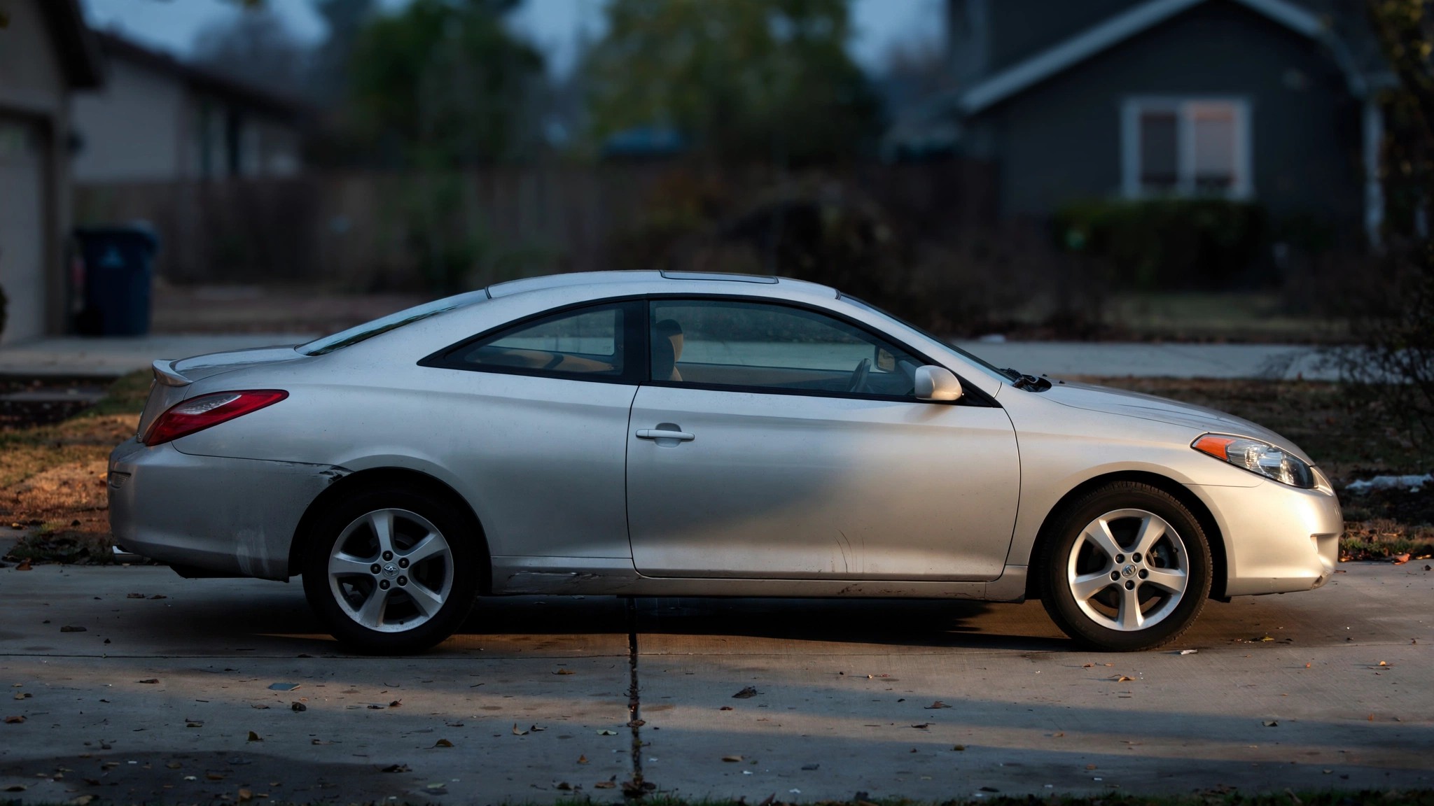 Toyota Solara coupe at dusk