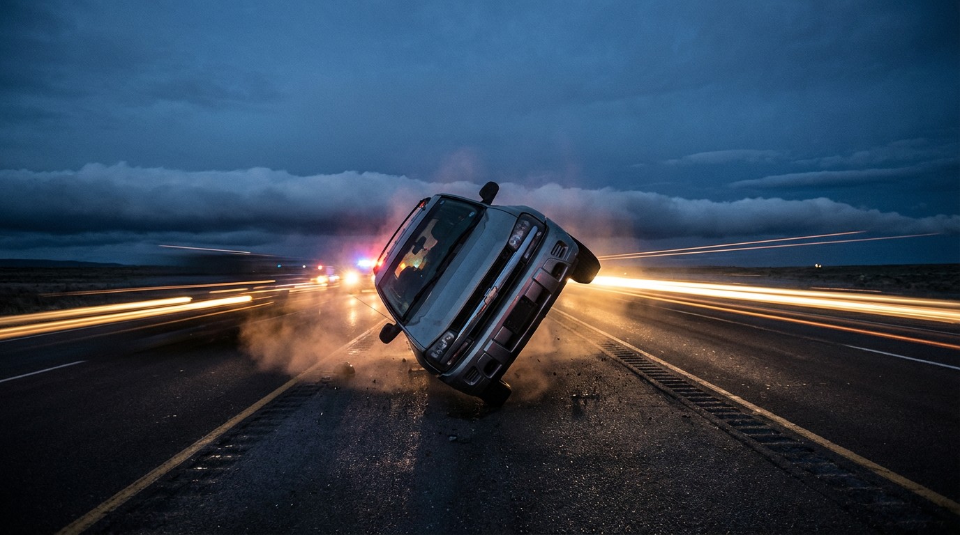 Chevrolet Trailblazer SUV on a dark highway