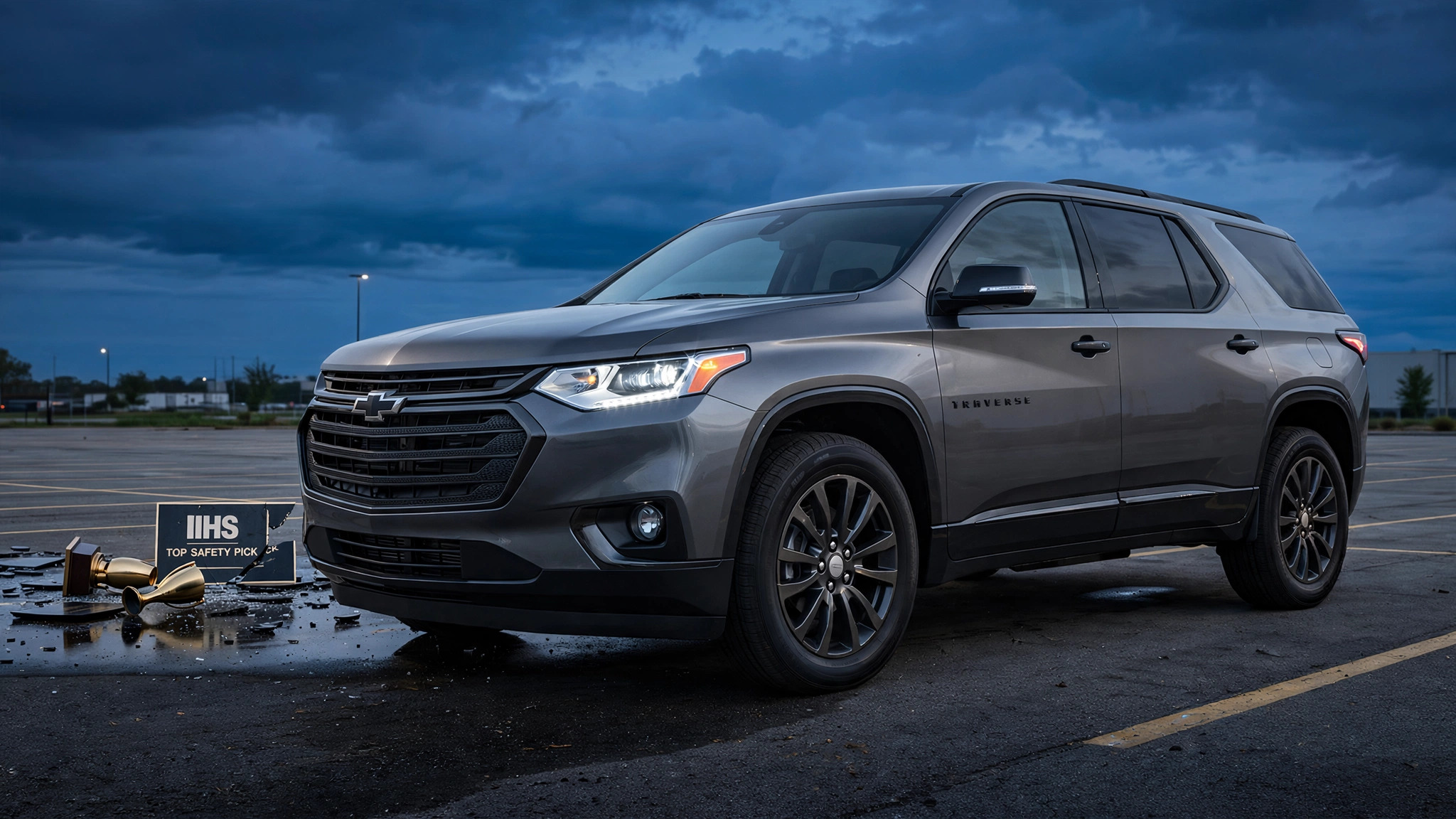 Chevrolet Traverse SUV at twilight