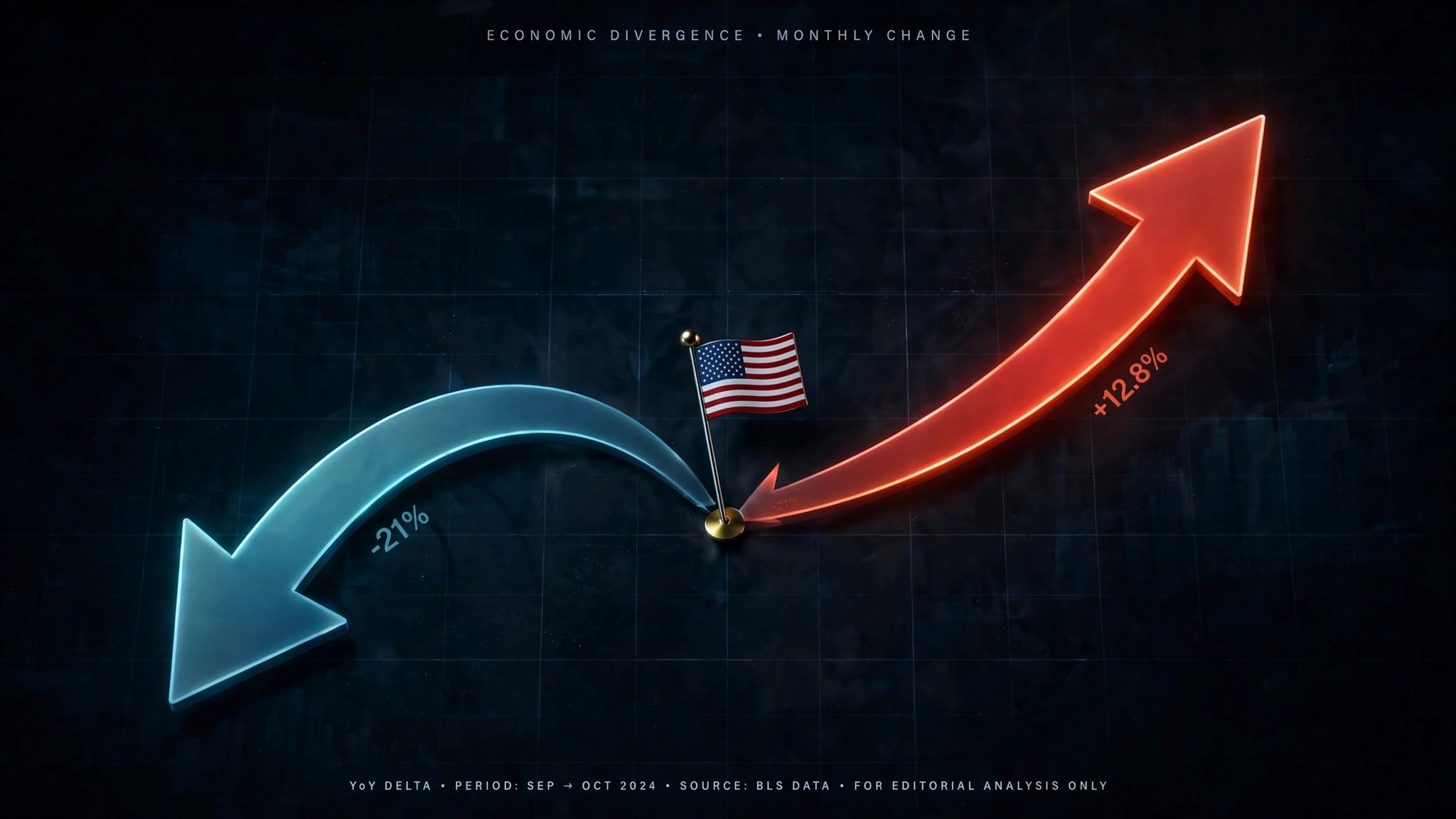 Diverging arrows showing global road deaths declining while US deaths rise